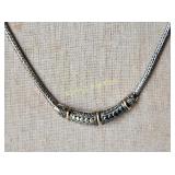 sterling silver gold bali handmade necklace 16 1/2