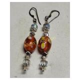 Sterling & Swarovski Crystal pierced Earrings