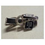 rare mid century button phone tie clip rugin