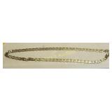 vtg 14K overlay mariner anchor link necklace 24"