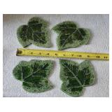 4 bombay beaded leaf coasters new in box