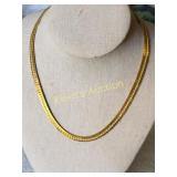 estate choker costume necklace goldtone 7mm 18" by