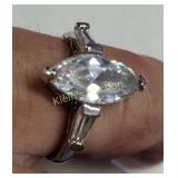 costume jewelry estate ring appx 3 carats marquis
