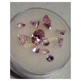 gemstones 9 carats oval trillion round pink sapps?