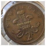 1971 DG Reg F.D. Queen Elizabeth II New Pence 2 Cn