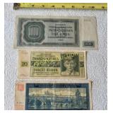 wwII currency Bohmen& Mahren 1000 korun 1942VF &