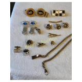 Cufflinks Tie Tacks, Etc Masonic Too