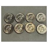 8 susan b anthony dollar coins both P&D AU+