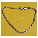 gorgeous italy sterling rope twist bracelet mint