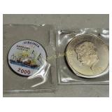 2 Robert kennedys coin & medal 2000 va colorize