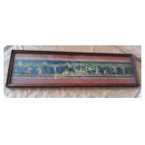 Cherub antique Wallpaper On Board Framed