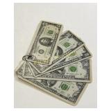 vtg money bill key ring 1970