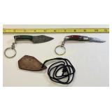 damascus steel pocket knife & boot knife