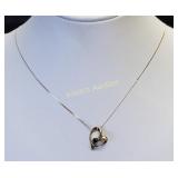 14K yellow gold necklace w/ heart pendant w/ ruby