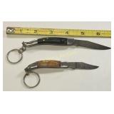 damascus steel pocket knives folding lot of 2