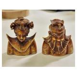 antique bone carved god & goddess figures hand cad