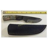 hand made fixed blade hunting knife w/sheath