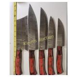 damascus steel 5pc chef