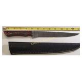 Damascus steel fishing or chefs knife w/sheath