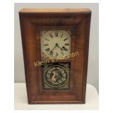 antique waterbury wall or shelf clock ogee rosewod