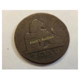 1864 belgium 2 centime coin leopold 1 lion tablet