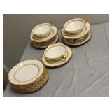 laurel - castleton footed cream soup bowls .underl