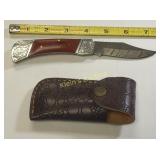 damascu steel folding lock blade pocket knife w/ha