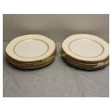 castleton laurel 10 3/4" lot of 12 dinner plates n