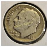1946 silver roosevelt dime us coin 90 % silver