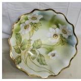 Prussia porcelain scalloped bowl 10 1/2" gorgeous
