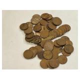 lincoln wheat pennies coins us lot of 58