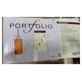 Orange mini pendant new in box light fixture