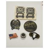 WWII pins rifleman matsg discharge military