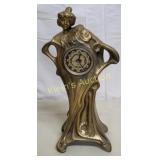 antique art nouveau figural mantle clock