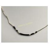 sterling silver & onyx necklace