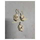 carved bone earrings & pendant chinese?