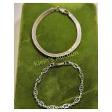 estate bracelets 14K plated & unsigned lot of 2