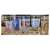 collectible lot of 5 kentucky derby glasses