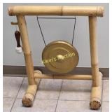 Vintage Wind Gong Japanese with the bamboo stand