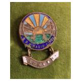 bbc london radio circle pin brooch