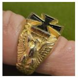 vtg germany? iron cross ring eagles on sides