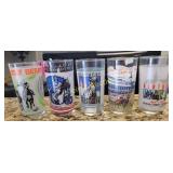 Collectible lot of 5 Kentucky derby Glasses