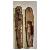 vtg stone carved or petrified wood? Sarcophagus