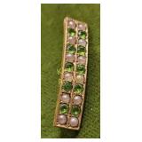 Pearl & rhinestone brooch gold filled Beauty!