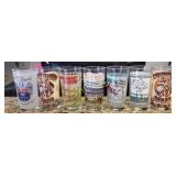 Collectible lot of 7 kentucky derby glasses