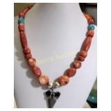 Sea bamboo orange coral/ turquoise & megladon nec