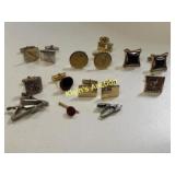vtg cufflinks & tie clips estate lot ! swank++