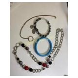 estate jewelry lot bracelets necklaces & rings