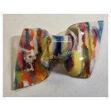 Lucite bow tie brooch