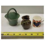 3 vtg pottery porcelain miniatures
